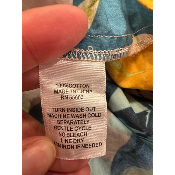 Women's Cynthia Rowley Mini Dress M Blue Yellow Floral - Picture 8 of 12